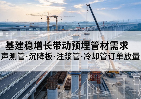 靖州基建稳增长带动预埋监测管材需求，声测管、沉降板、注浆管订单持续放量
